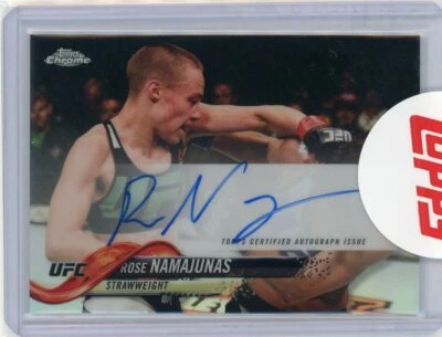 2018 Topps UFC Chrome Refractor Autograph #FA-RN Rose Namajunas - Image 1 of 2