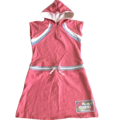 Vestido activo con capucha vintage años 90 raro Skechers niñas talla L 12/14 rosa Foto 1 de 4
