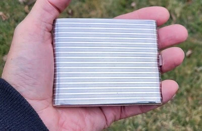 ELECCIÓN! Estuche ruso a rayas Niello plata .875 c. 1925 sello de importación Foto 1 de 4