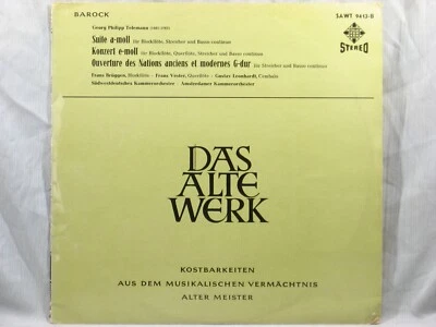 Telemann - Suite, Concerto, Overture - Telefunken Das Alte Werk SAWT 9413-B - Image 1 of 4
