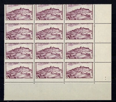 FRANCE YVERT 759 SCOTT 568 " VEZELAY 5F VARIETY BLOCK 12 STAMPS " MNH VVF X147 - Image 1 of 2