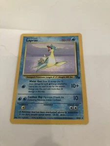 1999 Pokemon TCG Lapras Holo Rare Fossil Set #10/62 Moderately Played - Picture 1 of 3