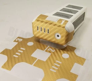 DJI Phantom Gold Carbon Fiber Battery 1-3 Skin Stickers Graphic Wrap Decal p3 - Picture 1 of 1