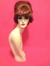 60s MADMEN BEEHIVE Joan Holloway Wig! Custom Costume Retro Auburn Red ALL COLORS