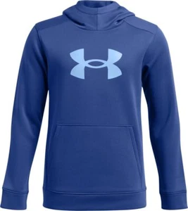 Under Armour Boys' Armour Fleece Big Logo Hoodie, (432) Tech Blue / / Horizon - Picture 1 of 2