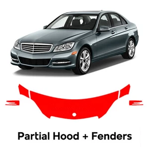 Hood Precut PPF Paint Protection Film For Mercedes Benz C Luxury 2012-2014 - Picture 1 of 8
