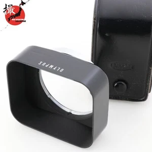 Rare [A Unused in Case ] Olympus original cramp-on square metal hood 49mm JAPAN - Picture 1 of 14