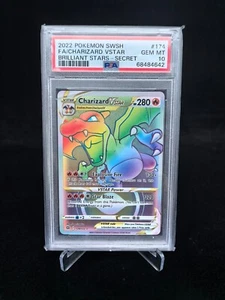 PSA 10 Charizard VSTAR Full Art #174/172 Secret Brilliant Stars Pokemon English - Picture 1 of 2