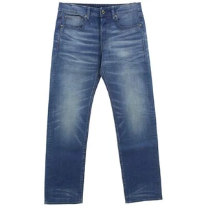  G-STAR Herren Jeans Hose 3301 STRAIGHT Stretch blue used blau 22012 - Picture 1 of 2