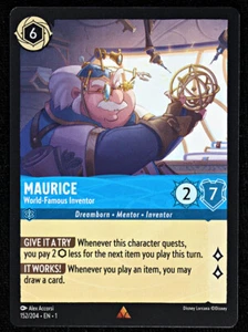 Disney Lorcana TCG - Maurice World-Famous Inventor - 152/204 - Rare - Regular NM - Picture 1 of 2