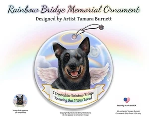Australian Cattle Dog Blue Rainbow Bridge Memorial Ornament-NWT - Picture 1 of 1