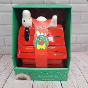 Peanuts Snoopy Hundehütte Keksdose Geschenkset, Keramik mit Keksen - Bild 1 von 7