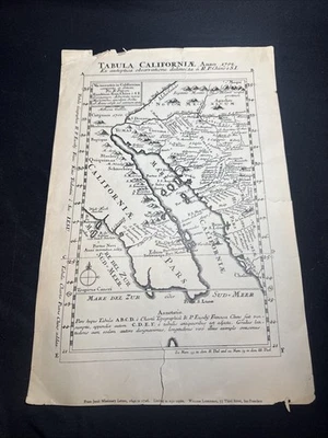 Tabula California’s Anno 1702 Map Page From Jesuit Missionary Letters, 1642-1726 - Image 1 of 4