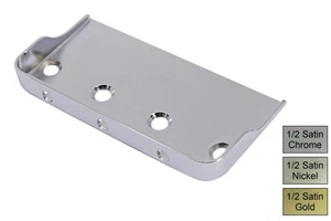 Half Tele - style Bridge Plate w/ cut sides - no saddles - Picture 1 of 8