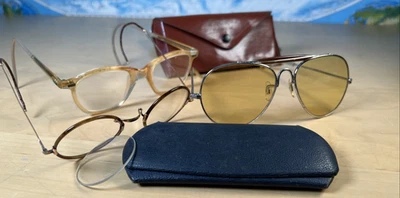 Lote Mixto Monturas y Estuches Anteojos Vintage Estilo Aviador Windsor Estilo Lote 3 Foto 1 de 4