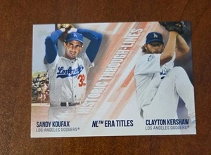 Sandy Koufax Clayton Kershaw 2019 Topps HTL-1 Historic Through-Lines Dodgers - Picture 1 of 1