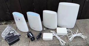 Netgear ORBI Satellite (1X) RBS50V2 (1X) RBS20 & (2X) Router RBR20 + Ethernet - Picture 1 of 9