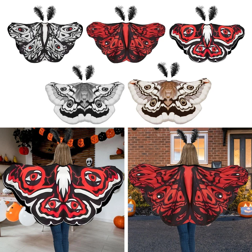 Mantello da farfalla per Halloween, costume con ali di farfalla per - Immagine 1 di 1