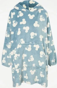 Disney Mickey Mouse blau Oversize Fleece Hoodie Gr. M 12-14 & L 16-18 Neu - Bild 1 von 3