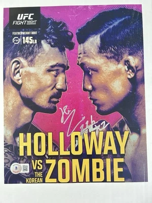 Foto 8x10 firmada por Chan Sung Jung. UFC. TKZ. Zombi coreano. Salón de belleza. Certificado de autenticidad Beckett Foto 1 de 2