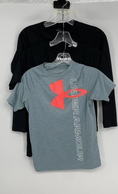 Under Armour Boys Black Blue Loose Fit Pullover T-Shirts Size Medium Lot Of 3 - Image 1 of 4