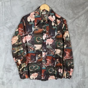 Vintage Kennington Alice In Wonderland Shirt Mens Medium Long Sleeve - Picture 1 of 10