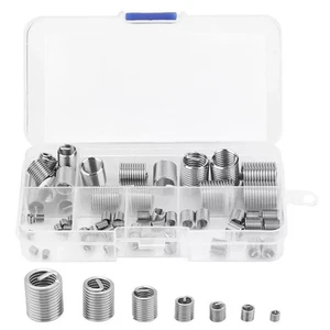 60pcs Steel Wire Thread Inserts Helical Screw Thread Repair Inserts 3mm-12mm - Picture 1 of 8