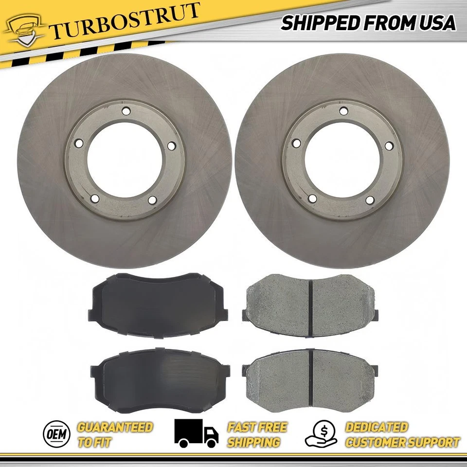 OE Front Brake Rotors Brake Pads Kit For 1989-1995 Toyota Pickup 2.4L - Image 1 of 1