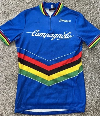 Camiseta de ciclismo Campagnolo vintage para hombre M 3 azul Tommaso cremallera manga corta Italia Foto 1 de 4