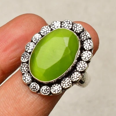 Monalisa Edelstein 925 Sterling Silber Schmuck Ring Größe 8,5 - Bild 1 von 4