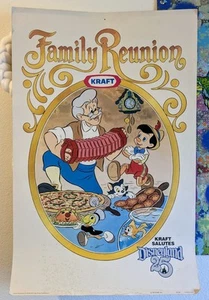 Pinocchio Disneyland 25th Family Reunion Big Poster Kraft Foods Promo 1979 Vtg - Picture 1 of 6