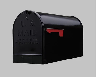Gibraltar Mailboxes ST200BAM Stanley Post-Mount Mailbox, XL, Black Steel -USA - Image 1 of 2