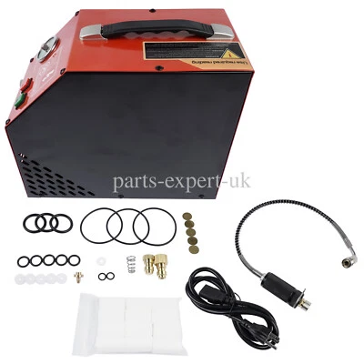 Красный портативный воздушный компрессор с аксессуаром 3 этапа сжатия 4500 фунтов на квадратный дюйм/30 МПа - Изображение 1 из 4