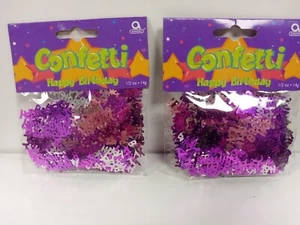 Confetti Amscan Shimmer Happy Birthday rosa e argento da 2 confezioni - Foto 1 di 7
