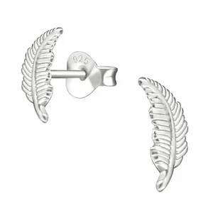 Feder Kinder Ohrringe aus Silber für Mädchen Damen Kinder - Bild 1 von 5