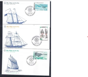 Monaco - Twelve Men, Ship, & Sea First Day Covers - 1977 - Picture 1 of 4