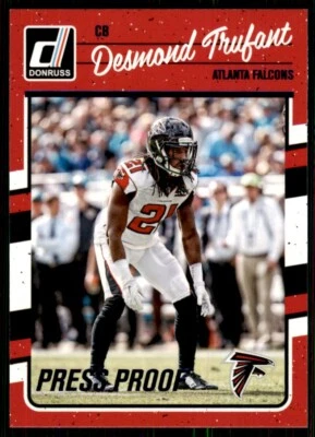2016 Donruss Press Proofs Blue Desmond Trufant Atlanta Falcons #18 - Image 1 of 2