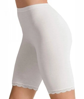 2 Slip Mit Bein Lang Damen aus Baumwolle Elastisch Cotonella 3163 Elastisch - Bild 1 von 4