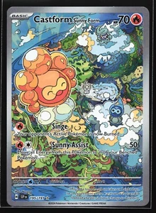 Pokemon Castform Sunny Form 195/191 Surging Sparks Illustration Rare Holo NM - Picture 1 of 2
