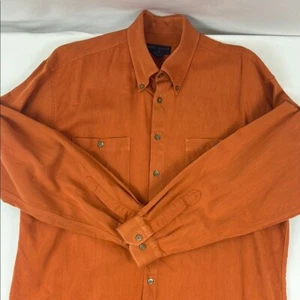 Scott Barber Long Sleeve Rust Career Office Button-Up Shirt Size XL - Picture 1 of 8