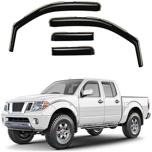 Sun Rain Visors Wind Rain Guards for 2005-2021 Nissan Frontier Crew Cab - Picture 1 of 9