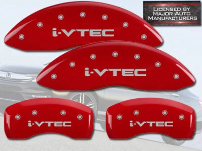 2014-2016 Acura MDX dianteiro + traseiro MGP vermelho pinça de disco de freio capas "i-VTEC" - Imagem 1 de 4