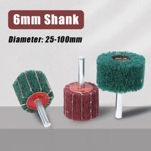Nylonfaser Schleifmittel Fächerscheibe Metall Polieren Schleifen 6 mm Schaft - Bild 1 von 10