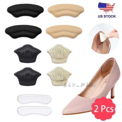 2 piezas empuñaduras de talón para zapatos sueltos almohadillas de cojín de talón inserciones antideslizantes para zapatos mitad EE. UU. Foto 1 de 2