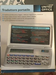 TRADUTTORE PORTATILE DA VIAGGIO 6 LINGUE 20.000 VOCABOLI + FRASI + GIOCHI - Afbeelding 1 van 1