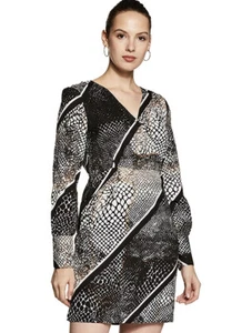 VERO MODA - SNAKE PRINT MINI WRAP STYLE DRESS - SIZE 14 RRP £32 - Picture 1 of 12
