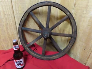 vtg 17-1/2" Wood Spoke Wheel,Farm,wooden hub,patina,USA~AVG+🤠🤠🤠WB6.22.25 - Picture 1 of 4