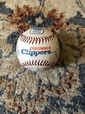 Vintage Columbus Clippers Autograph Print Baseball
