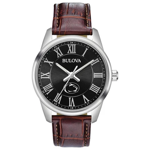 Men's Penn State University Bulova Brown Leather Watch Cover