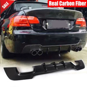 Carbon Fiber Rear Bumper Diffuser Lip Quad For BMW E92 E93 335i M Sport 2007-13 - Picture 1 of 12